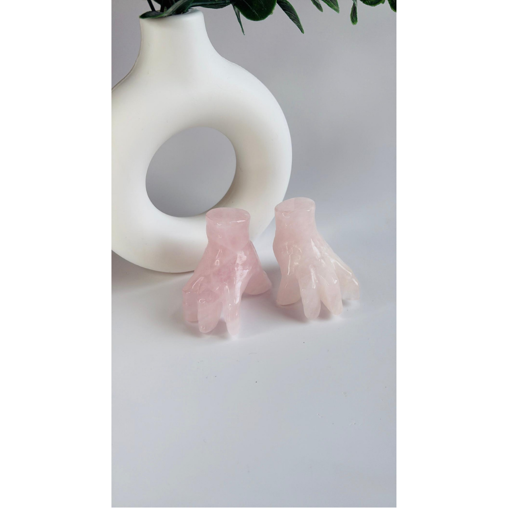 Rosenquarz eiskaltes Händchen