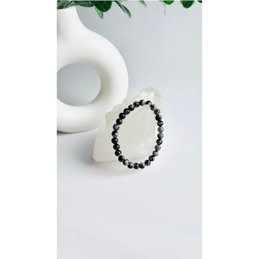 Schneeflockenobsidian Armband