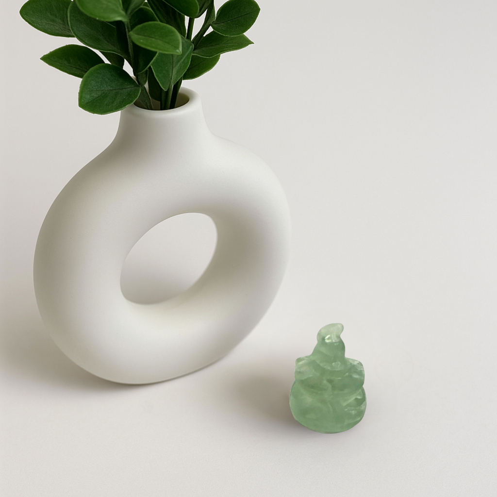 Grüner Fluorit Mini Kürbis